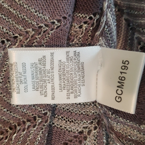 BCBG girls silver metallic and gray stripe dress - Picture 7 of 9